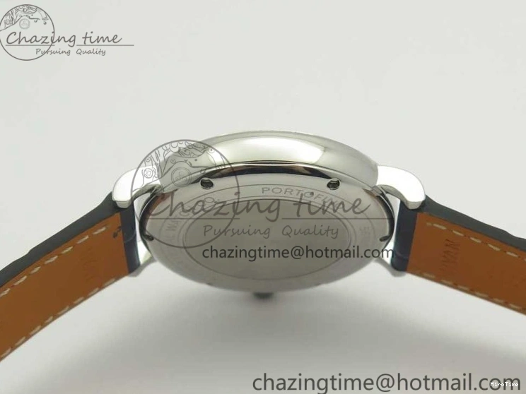 MIROTIME 0210 Fashionable Portofino IW458101 Diamond Bezel SS MK 1:1 Best Edition Blue Dial On Blue Leather Strap MIYOTA 7169